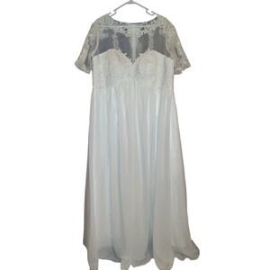 David Bridal White Wedding Dress Size XL/2X